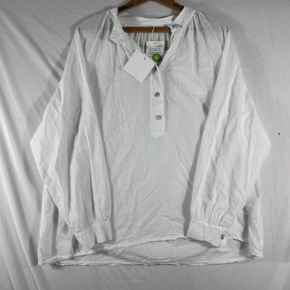 Women's One Size Cotton Boho Peasant Blouse Catherine‎ Lillywhite Made In Italy